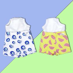 Snugkins Potty Training Shorts for Toddlers,Boys & Girls|100% Cotton Size 2 (2-3 years)-Pack of 2-EvilEye & Watermelon-13