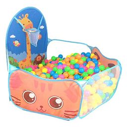 BabyGo Kids Activity Ball Pool Giraffe for Kids Play Tent House (Blue) (No Balls)-1