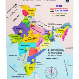 MetClap India Map Puzzle - Educational Geography Learning-19