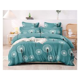 BhaiJi Bedsheets 220 TC Glace Cotton Bed Sheet XXXL King Size 10 Feet Bedsheet Without Joints With 2 Pillow covers - Green Abstract-image-109