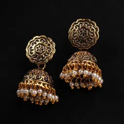 Adwitiya Collection Classic Jhumkas Earrings-image-61