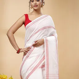 SLAGHA Ethnic Motifs Taant Saree-image-52