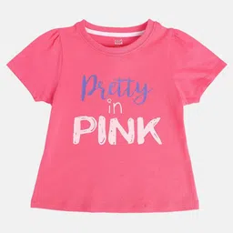 MINI KLUB Girls Typography Print Puff Sleeve Cotton Top-picture-28
