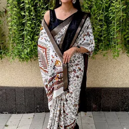 DIVASTRI Floral Zari Pure Cotton Kanjeevaram Saree-picture-43
