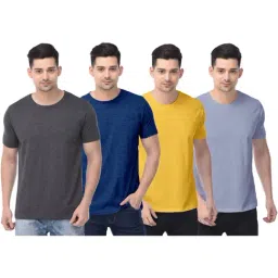 Color Capital Multicolored Regular Fit T-Shirt - Pack of 4-image-47