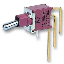 MULTICOMP PRO Toggle Switches SWITCH, PCB, SPDT, HORIZ, 2AS1T2A1M7RE-19
