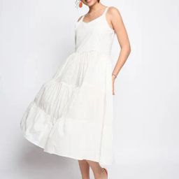 BRINNS White Fit & Flare Dress-image-16