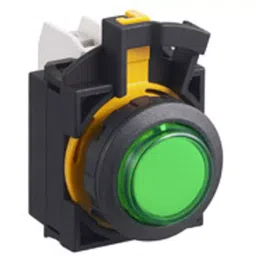 IDEC CW Series Flash Silhoutte Switch Pilot Light Round Type and 22 mm Dia, CW1P-2EQMG-21