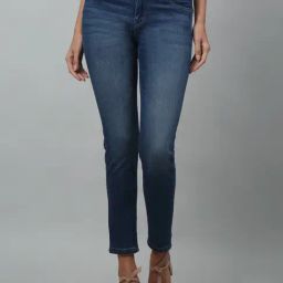 Cantabil Dark Blue Denim Skinny Fit High Rise Jeans-image-68