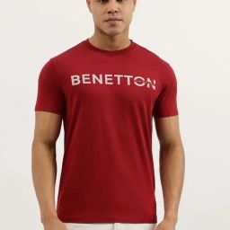 United Colors Of Benetton Red Cotton Regular Fit Logo Printed T-Shirt-picture-40