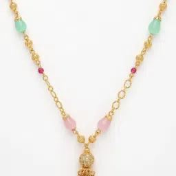 NVR Women's Multicolor Gold-Plated Minimal Chain image 3