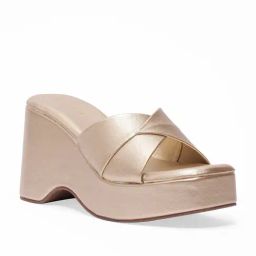 Eridani Women's Lauren Gold Casual Wedges-picture-24