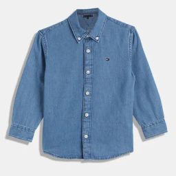 Tommy Hilfiger Denim Medium Wash Regular Fit Shirt-image-63