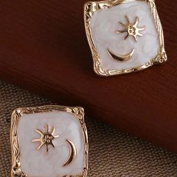Sohi Gold Plated Party Designer Stud Earrings-15