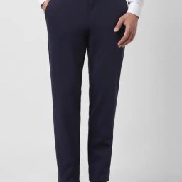 Van Heusen Navy Slim Fit Trousers-picture-19