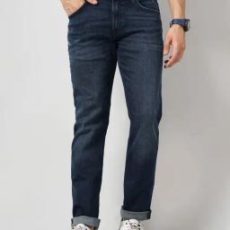 celio celio* Navy Regular Fit Lightly Washed Distressed Jeans-picture-20