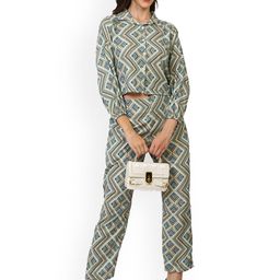 The Roadster Lifestyle Co Printed Shirt With Trousers Co-Ords-picture-19