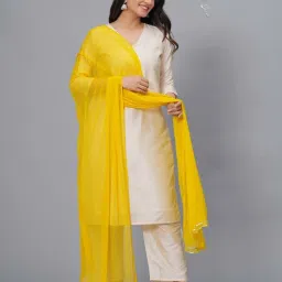 Stylum Mustard Plain Dupatta image 3
