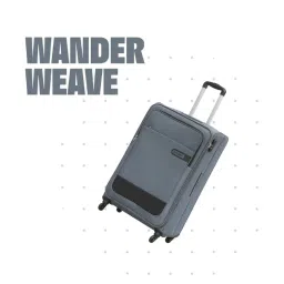 Citizen Wander Weave Grey Color Block Trolley Bag Pack of 3 - 55 Cms, 65 Cms & 75 Cms image 3