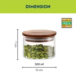 borosil Borosil¿Transparent Glass Jar & Container (300ml) image 3