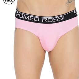 ROMEO ROSSI Men Pack of 2 Pink Solid Low-Rise Basic Briefs CLBP-2003-LP-2-32