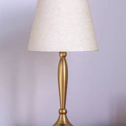 Divine Trends Gold Aluminium Table Lamp Antique Finish with Lampshade-image-41