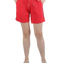Monte Carlo Red Mid Rise Shorts-image-36