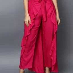 StyleStone Fuchsia Regular Fit Skirt Pants-10
