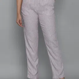 Allen Solly Purple Striped Trousers-picture-28