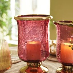 Pure Home and Living Red Textured Hurricane with Stand-image-20