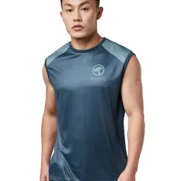 The Souled Store Teal Blue Regular Fit Printed Sports Sleeveless T-Shirt-image-26