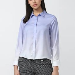 Van Heusen Blue & White Printed Shirt-image-43