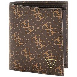 GUESS Brown Ochre Logo Leather Bi-Fold Wallet-image-65