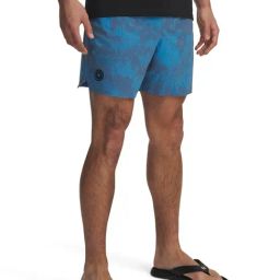 UNDER ARMOUR Blue Relaxed Fit Printed Shorts-picture-38