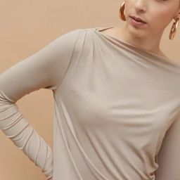 Code by Lifestyle Beige Polyester Regular Fit Top image 4