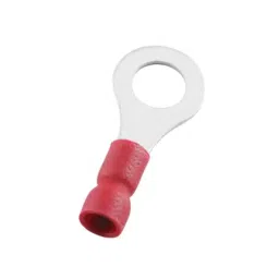 RS PRO Insulated Ring Terminal 6.4 mm Stud Size 0.5 mm² to 1.5 mm² Wire Size Red, 1788677-17