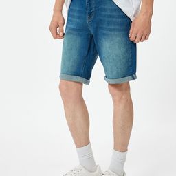 Koton Men Slim Fit Denim Shorts-image-75