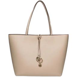 Anne Klein Beige Solid Tote Handbag with Pouch-18