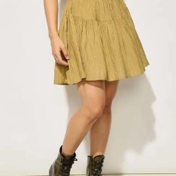 Only Khaki Solid Skirt-picture-13