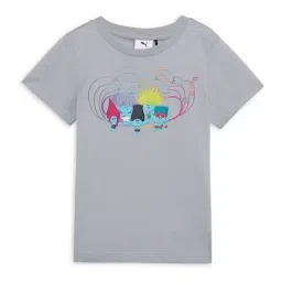 Puma Boys Grey Cotton Printed T-Shirt-image-82