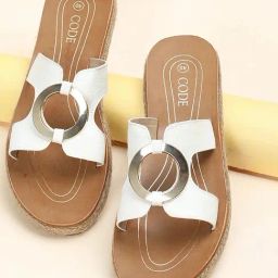 Code by Lifestyle Women's White Casual Sandals-88