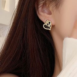 VAGHBHATT Gold-Plated Heart Shaped Studs image 3