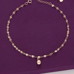 Kai Jewel Sterling Silver The Statement Argent Orb Rose Gold Anklet for Women-44