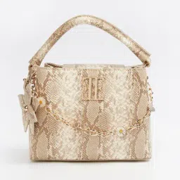 Elle Beige Animal Effect Sling Handbag-image-2