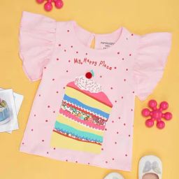 Pantaloons Baby Kids Pink Cotton Printed Top-image-36