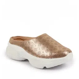 Fausto Women's Gold Mule Shoes-picture-29