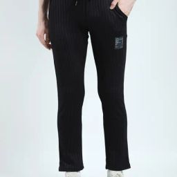 Monte Carlo Black Regular Fit Striped Trackpants-picture-26