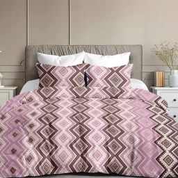 Ariana  Sardinia Pink Cotton Floral Cotton Bed Sheet-picture-18