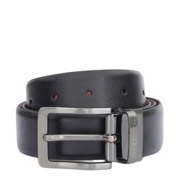 The Vertical Black & Tan Leather Reversible Belt for Men-image-12
