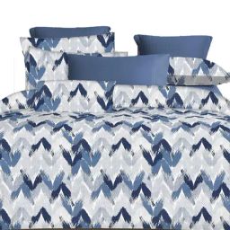 Ariana  Sardinia Blue Cotton Floral Cotton Bed Sheet-image-8